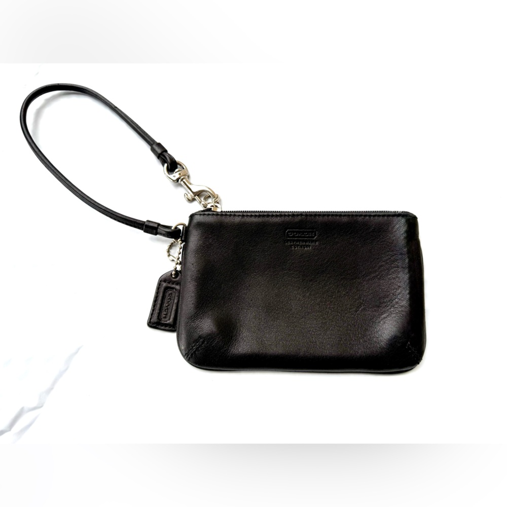 Coach Black Leather Wristlet